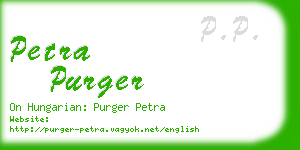 petra purger business card